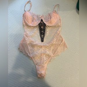 nwt victorias secret pink teddy lingerie